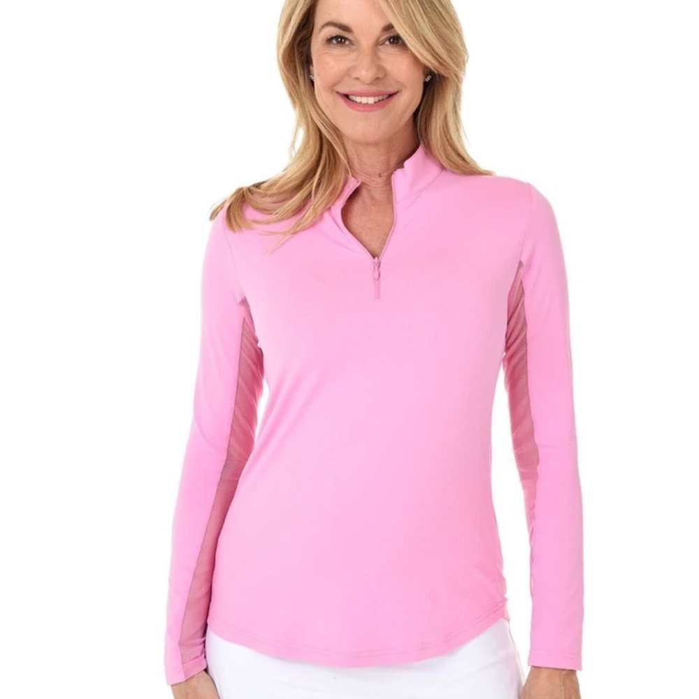 Ibkul candy pink upf 50 long sleeve sun shirt size small